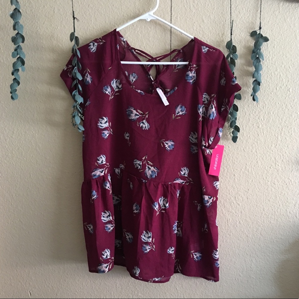 Xhilaration | NWT peplum floral top